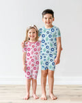 Mini Mystic Family Matching Bamboo Two Piece Short Sleeve Shorts Pajama Set