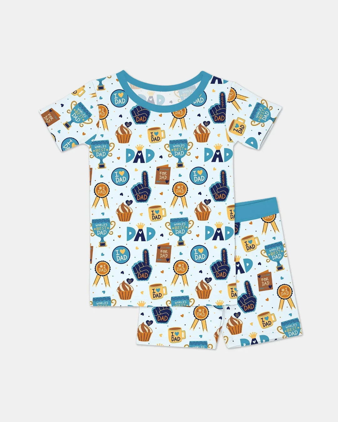 World's Best Dad Bamboo Two Piece Short Sleeve Shorts Pajama Set