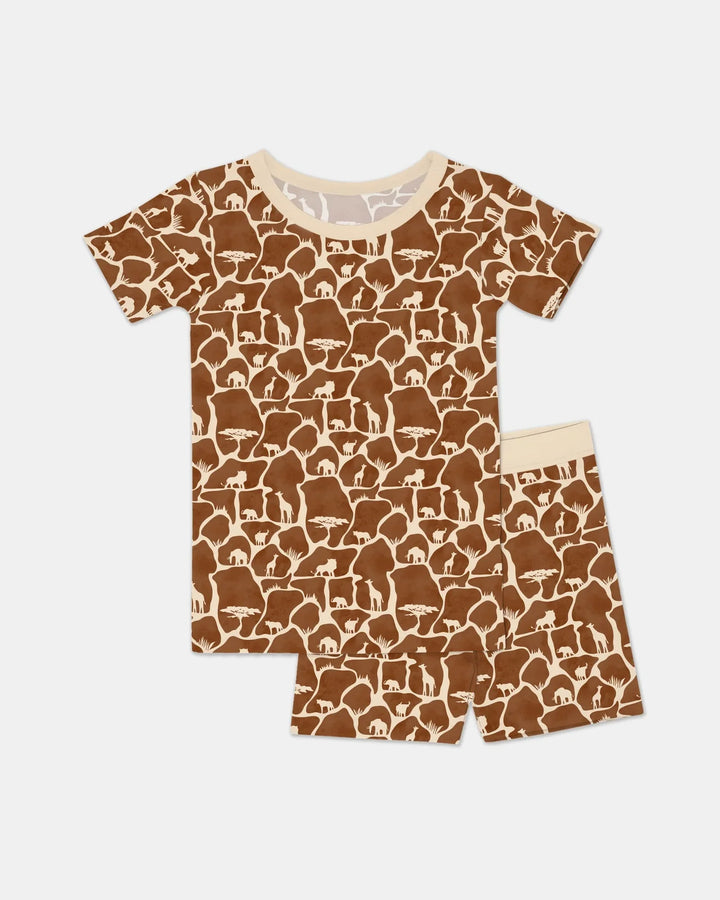 Wild Kingdom Bamboo Two Piece Short Sleeve Shorts Pajama Set