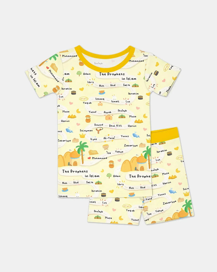 The Prophets in Islam Bamboo Two Piece Short Sleeve Shorts Pajama Set
