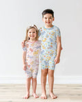 Dino Easter Bamboo Two Piece Short Sleeve Shorts Pajama Set