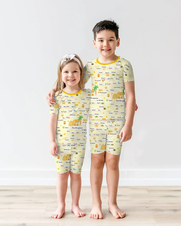 The Prophets in Islam Bamboo Two Piece Short Sleeve Shorts Pajama Set
