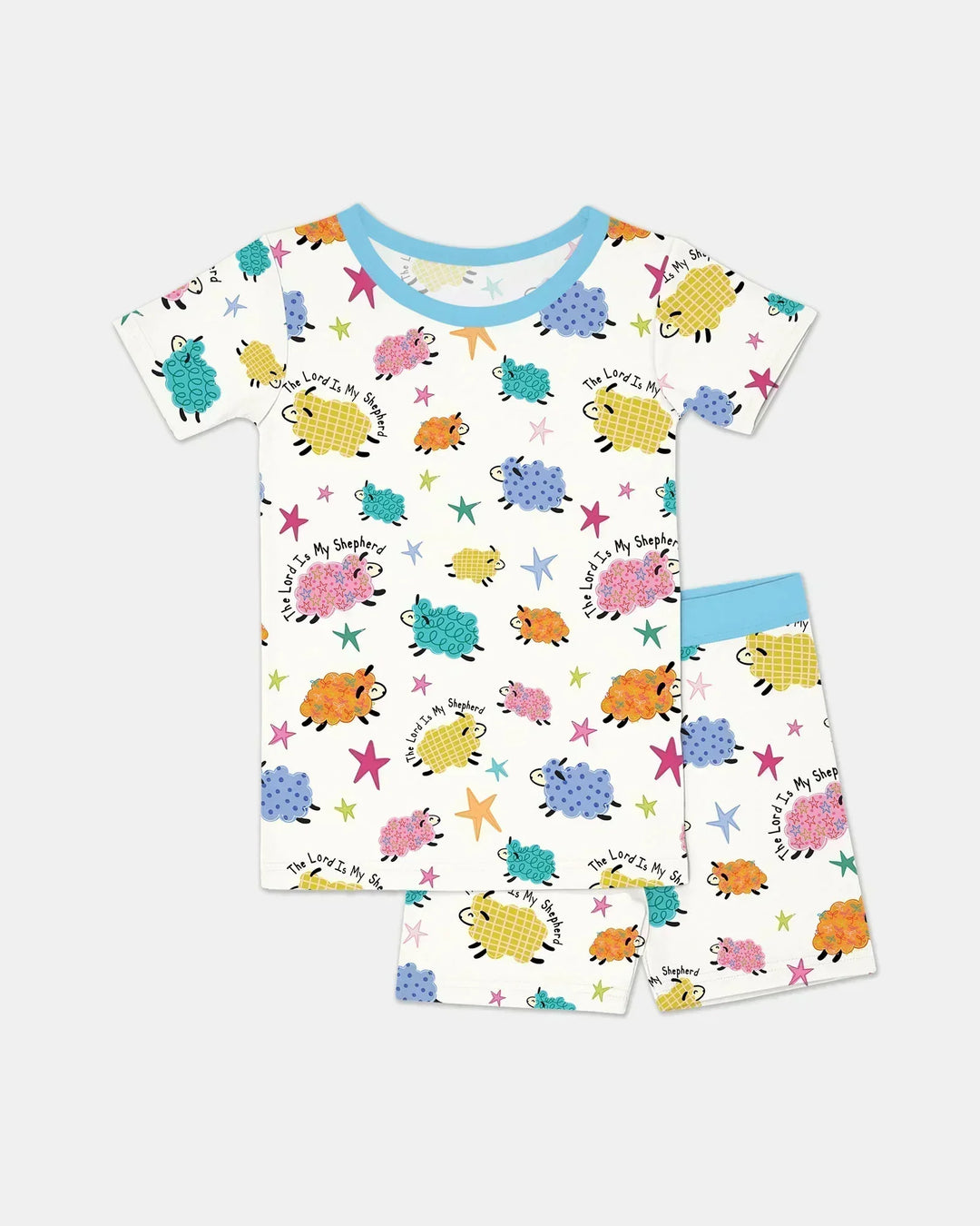 The Lord Is My Shepherd Bamboo Two Piece Short Sleeve Shorts Pajama Set