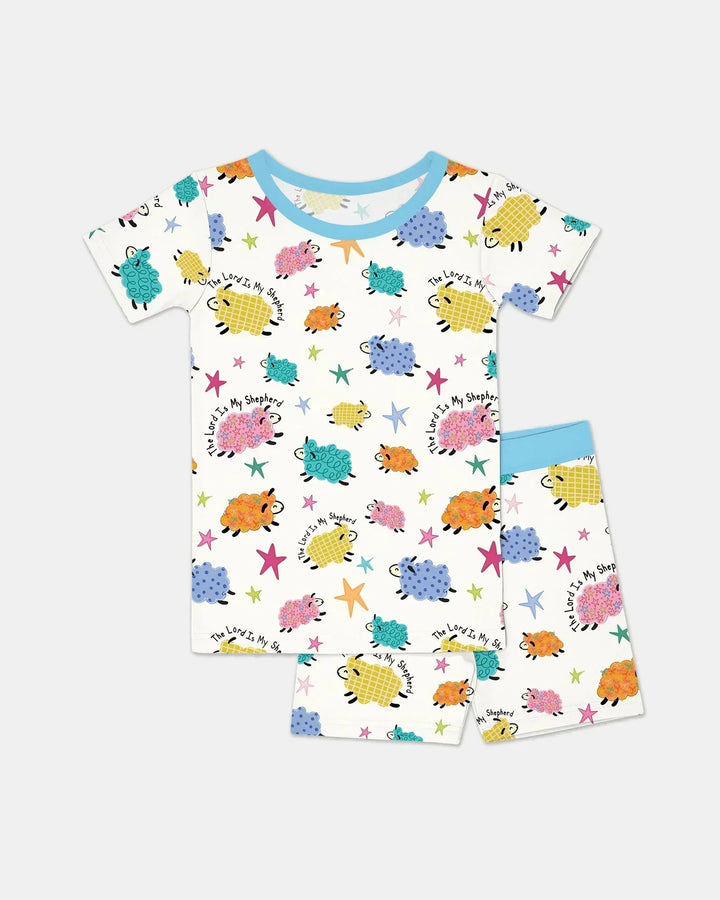 The Lord Is My Shepherd Bamboo Two Piece Short Sleeve Shorts Pajama Set