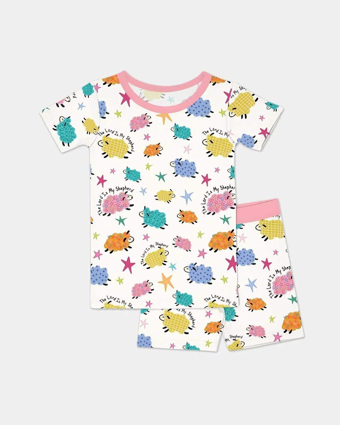 The Lord Is My Shepherd Bamboo Two Piece Short Sleeve Shorts Pajama Set