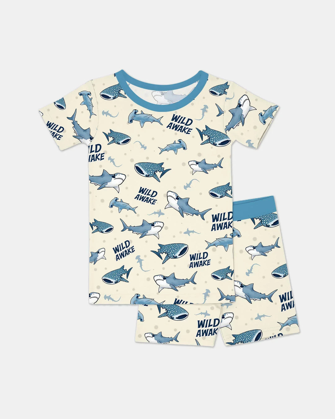 Wide Awake Matching Daddy & Me Bamboo Two Piece Short Sleeve Shorts Pajama Set