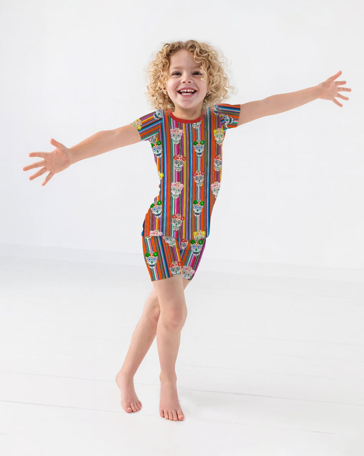 Cinco De Mayo Sparkle Two Piece Short Sleeve Shorts Pajama Set