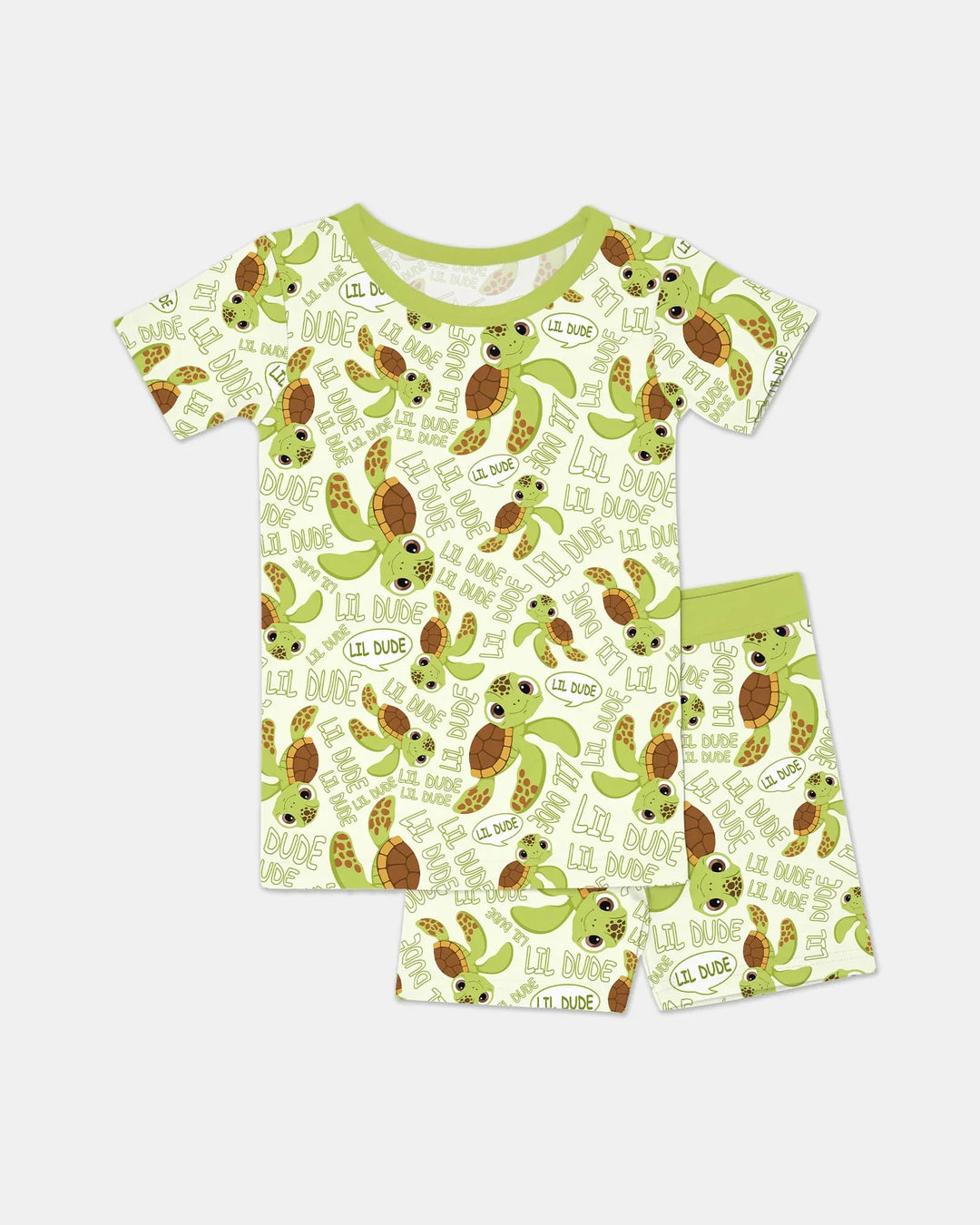 Father and Son Turtle Bamboo Two Piece Short Sleeve Shorts Pajama Set