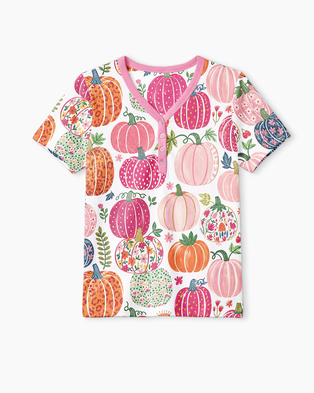 Pumpkin Patch Party Bamboo Women Short Sleeve Short Pajama Set