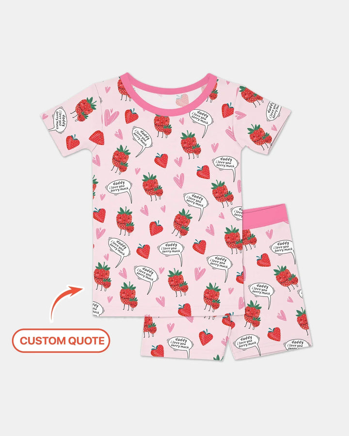 I love you berry much Bamboo Two Piece Short Sleeve Shorts Pajama Set