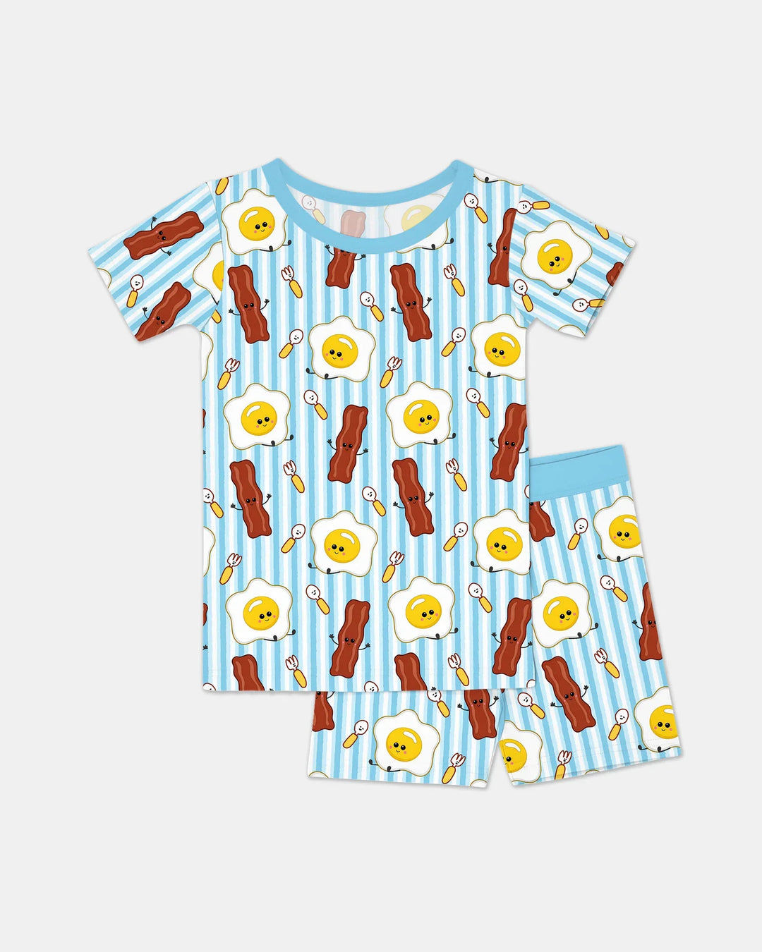 Breakfast Club Bamboo Two Piece Short Sleeve Shorts Pajama Set
