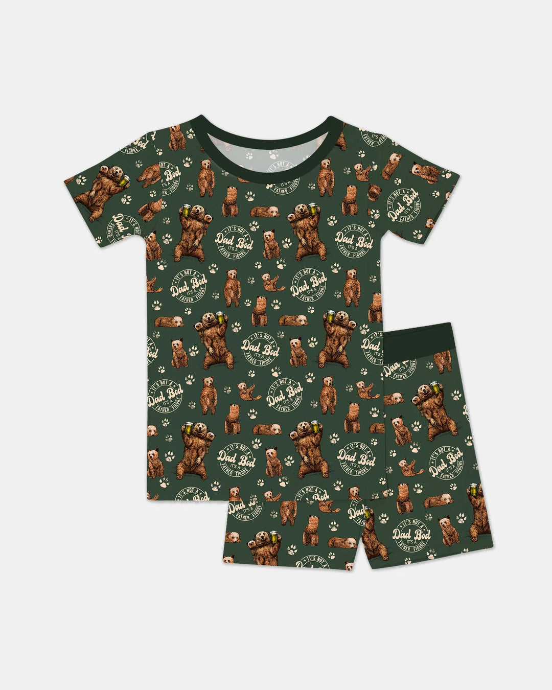 Daddy Bear It's Not A Dad Bod Bamboo Two Piece Short Sleeve Shorts Pajama Set