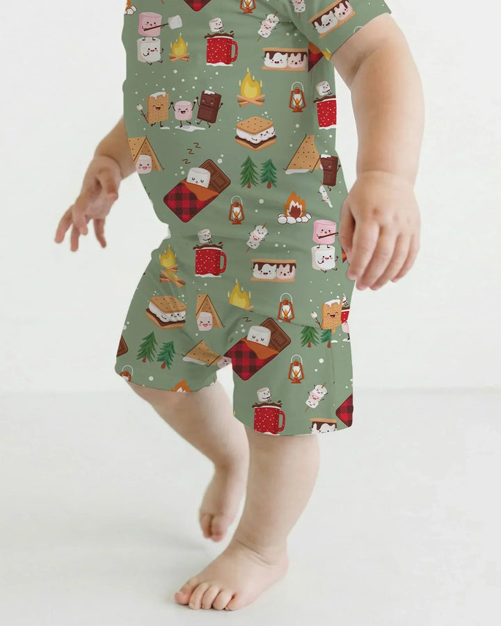 Campfire Bamboo Two Piece Short Sleeve Shorts Pajama Set