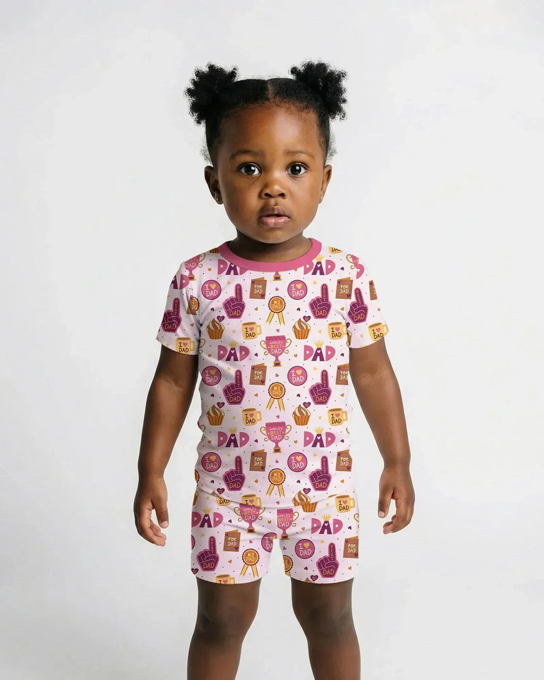 World's Best Dad Bamboo Two Piece Short Sleeve Shorts Pajama Set