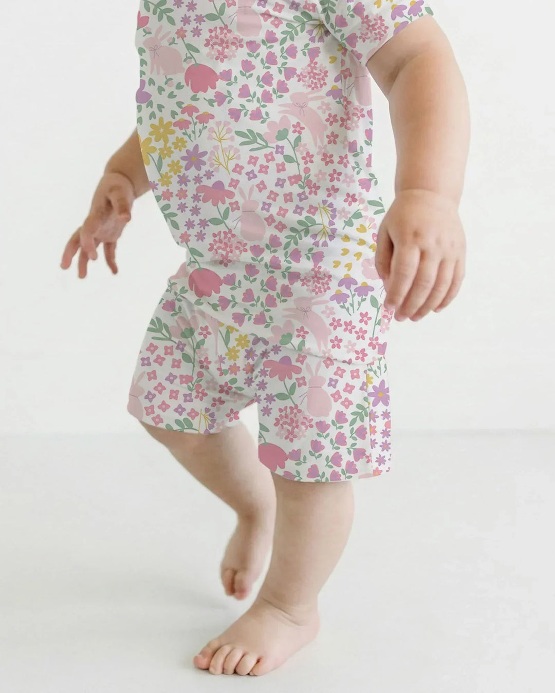 Spring Garden Bamboo Two Piece Short Sleeve Shorts Pajama Set