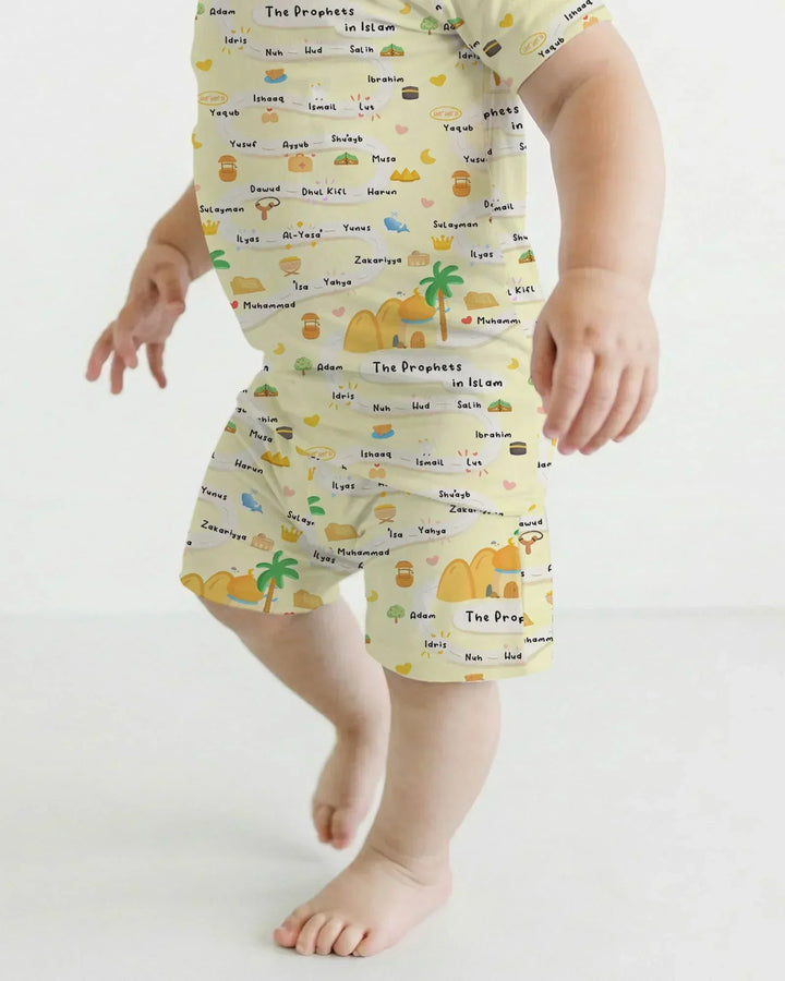 The Prophets in Islam Bamboo Two Piece Short Sleeve Shorts Pajama Set