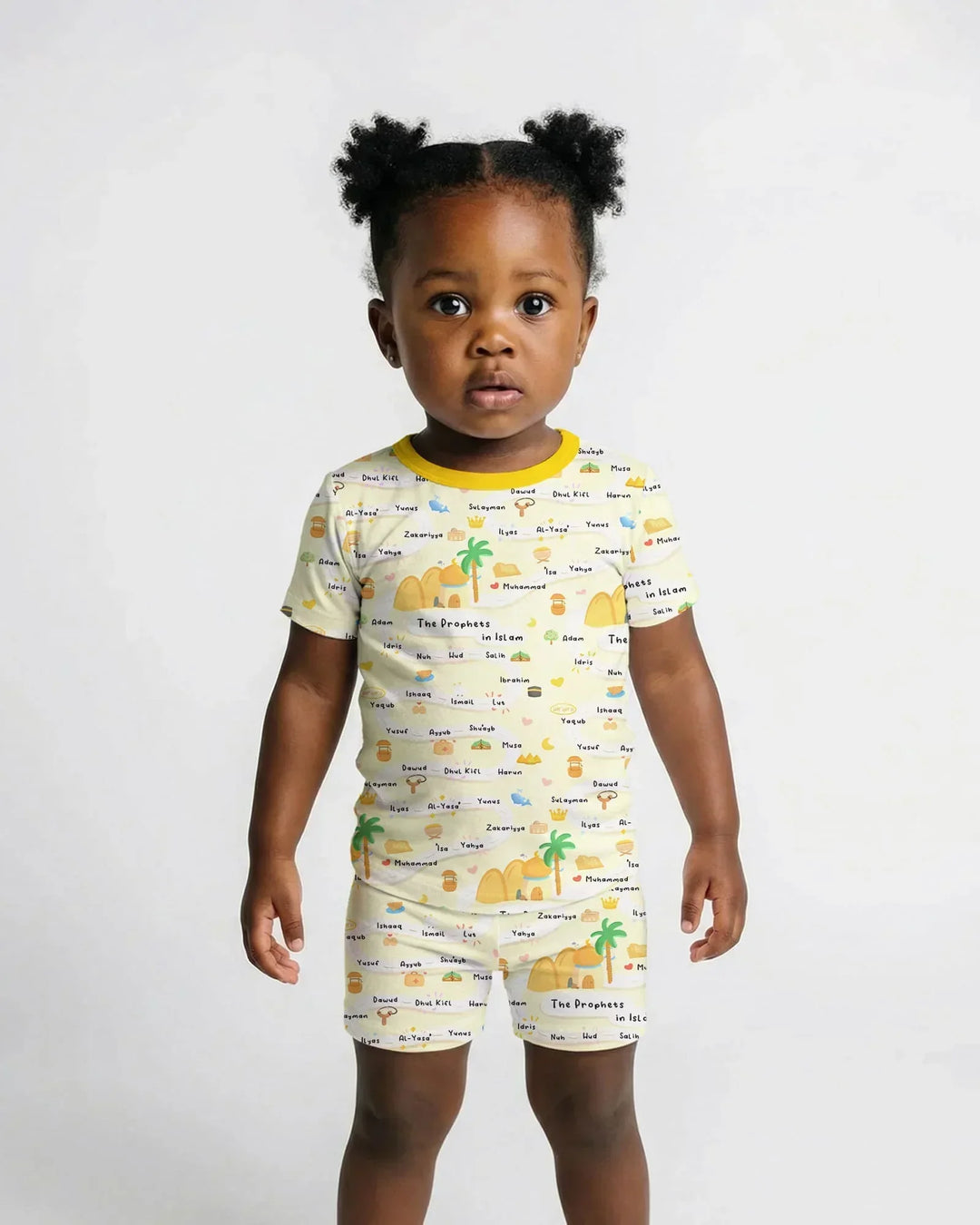 The Prophets in Islam Bamboo Two Piece Short Sleeve Shorts Pajama Set
