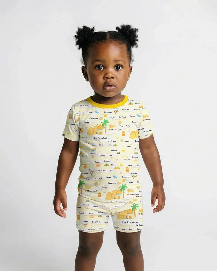 The Prophets in Islam Bamboo Two Piece Short Sleeve Shorts Pajama Set