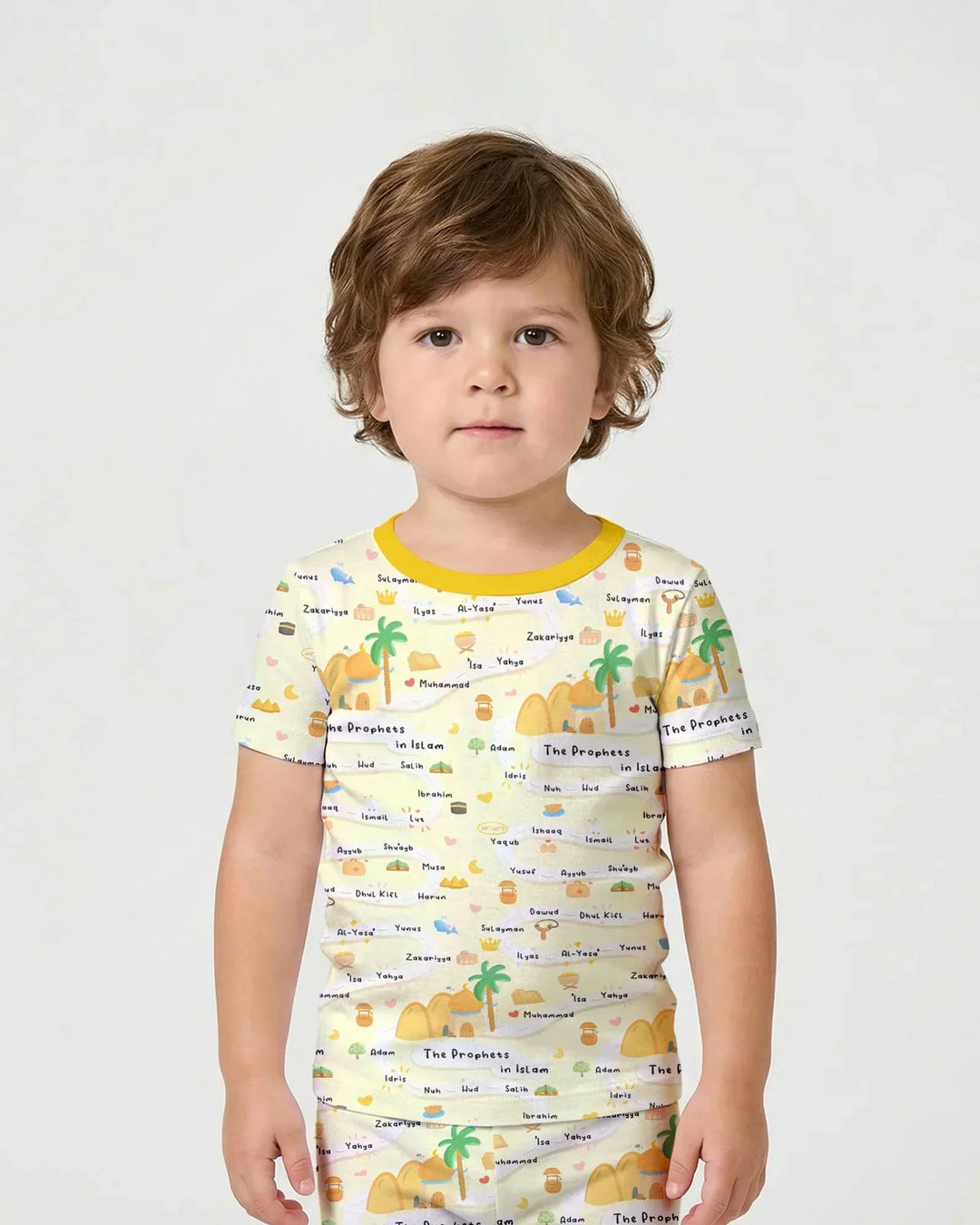 The Prophets in Islam Bamboo Two Piece Short Sleeve Shorts Pajama Set