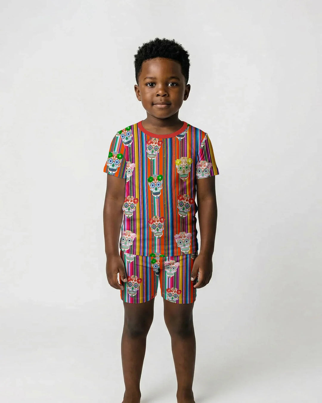 Cinco De Mayo Sparkle Two Piece Short Sleeve Shorts Pajama Set