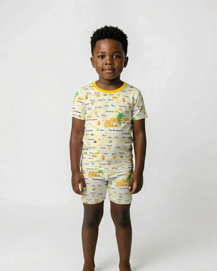 The Prophets in Islam Bamboo Two Piece Short Sleeve Shorts Pajama Set