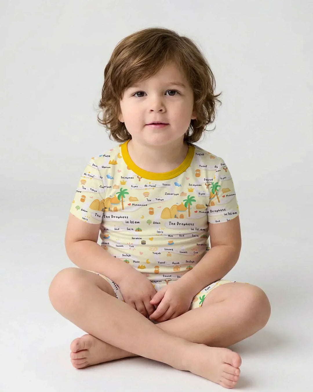 The Prophets in Islam Bamboo Two Piece Short Sleeve Shorts Pajama Set