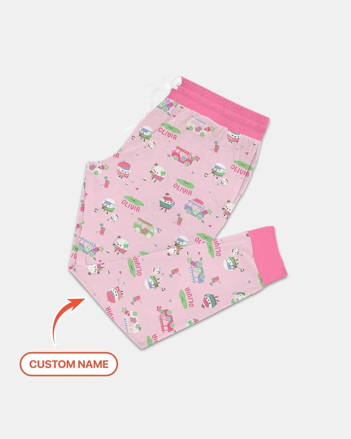 Cute Golf ball Bamboo Women Pajama Set