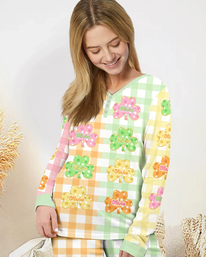 Lucky Shamrock Bamboo Women Pajama Set