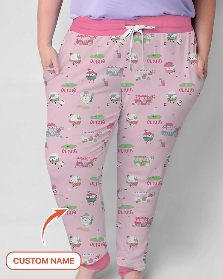 Cute Golf ball Bamboo Women Pajama Set