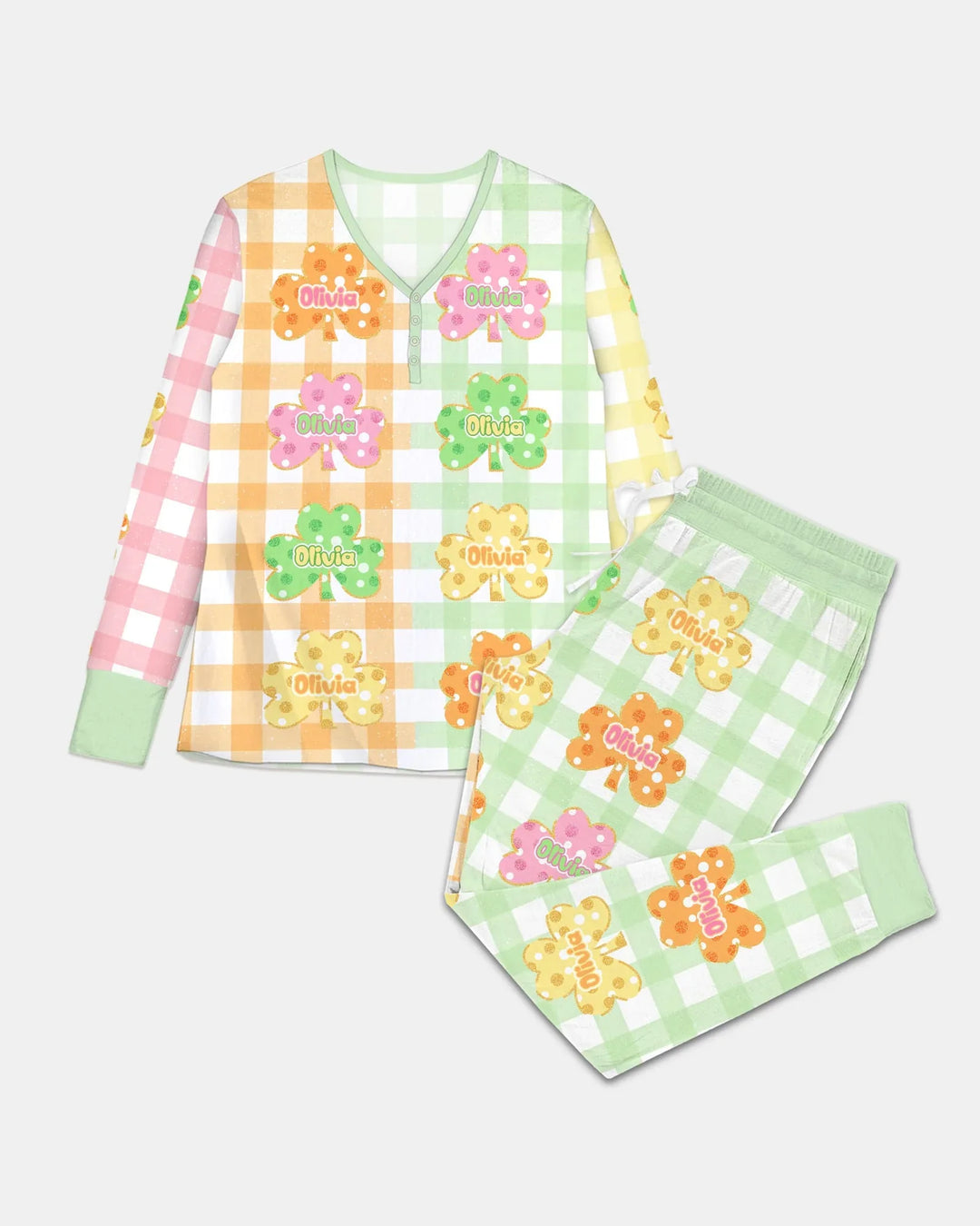 Lucky Shamrock Bamboo Women Pajama Set