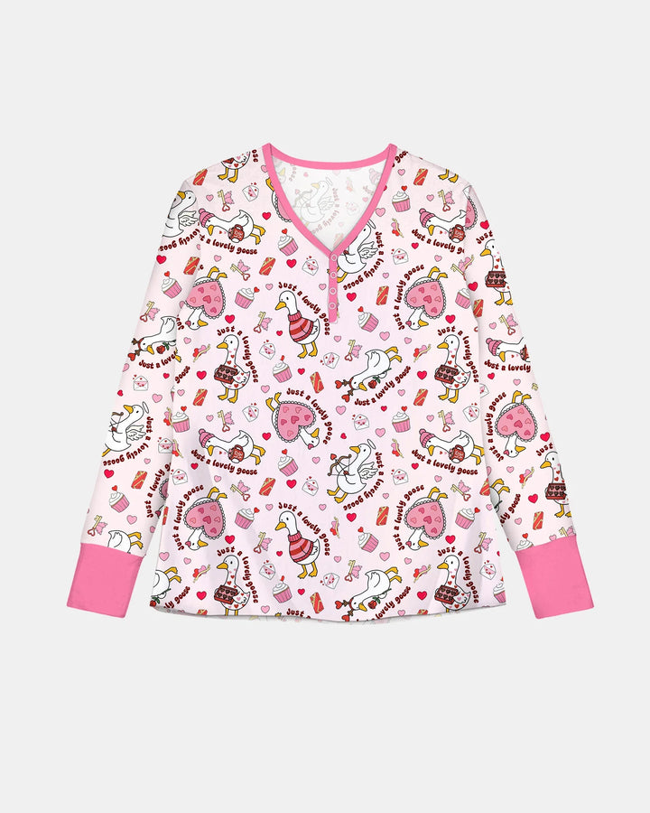 Valentine Silly Goose Bamboo Women Pajama Set