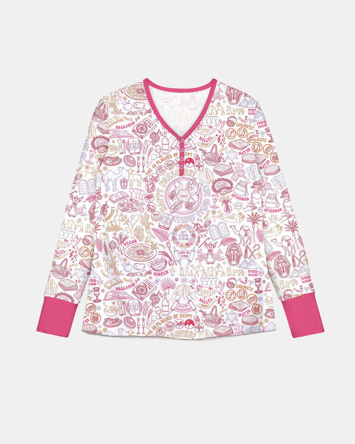 Doodle Passover Matching Family Bamboo Women Pajama Set