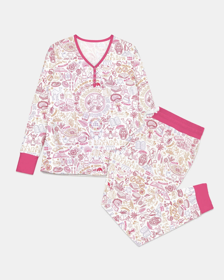 Doodle Passover Matching Family Bamboo Women Pajama Set