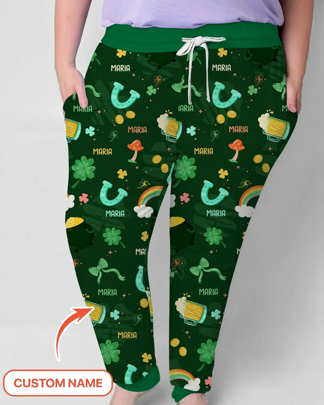 Custom Name Sprinkle Of Luck Bamboo Women Pajama Set