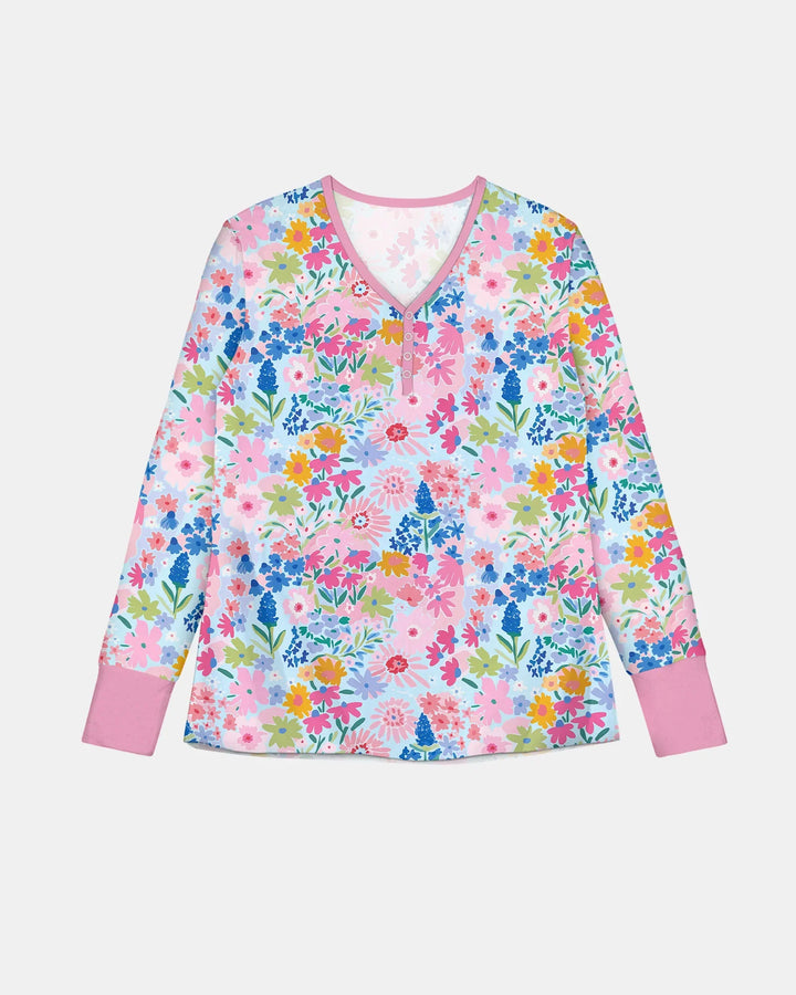Little Flower Garden Matching Bamboo Women Pajama Set