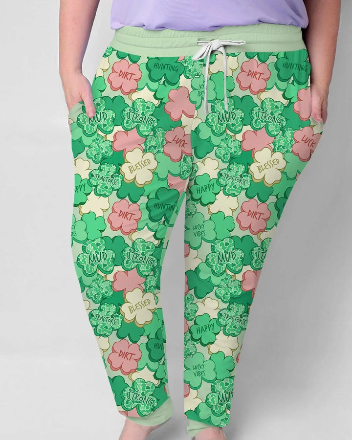 Lucky Vibes Shamrock Bamboo Women Pajama Set