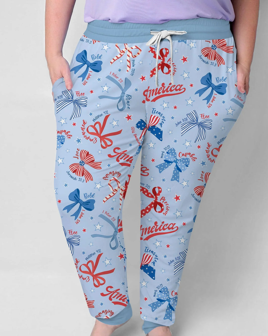 Girly Patriotic Bamboo Women Pajama Set