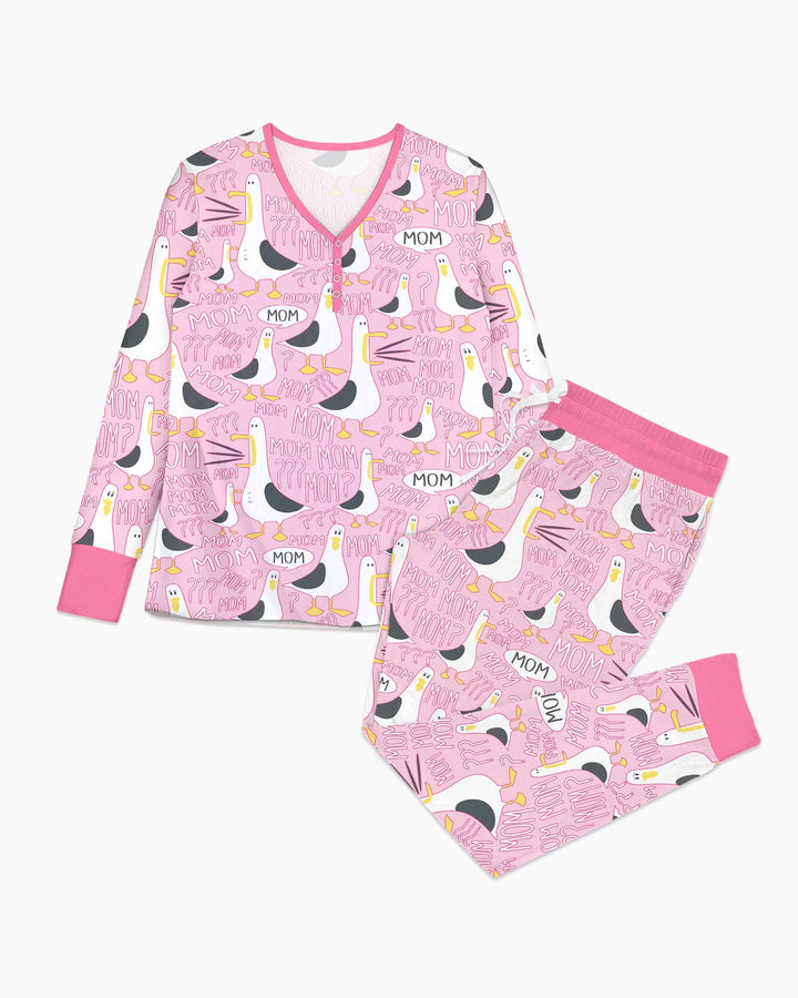 Funny Seagull MOM Bamboo Women Pajama Set
