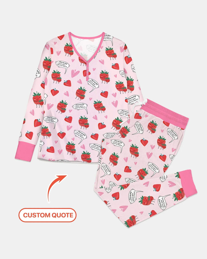 I love you berry much Bamboo Women Pajama Set