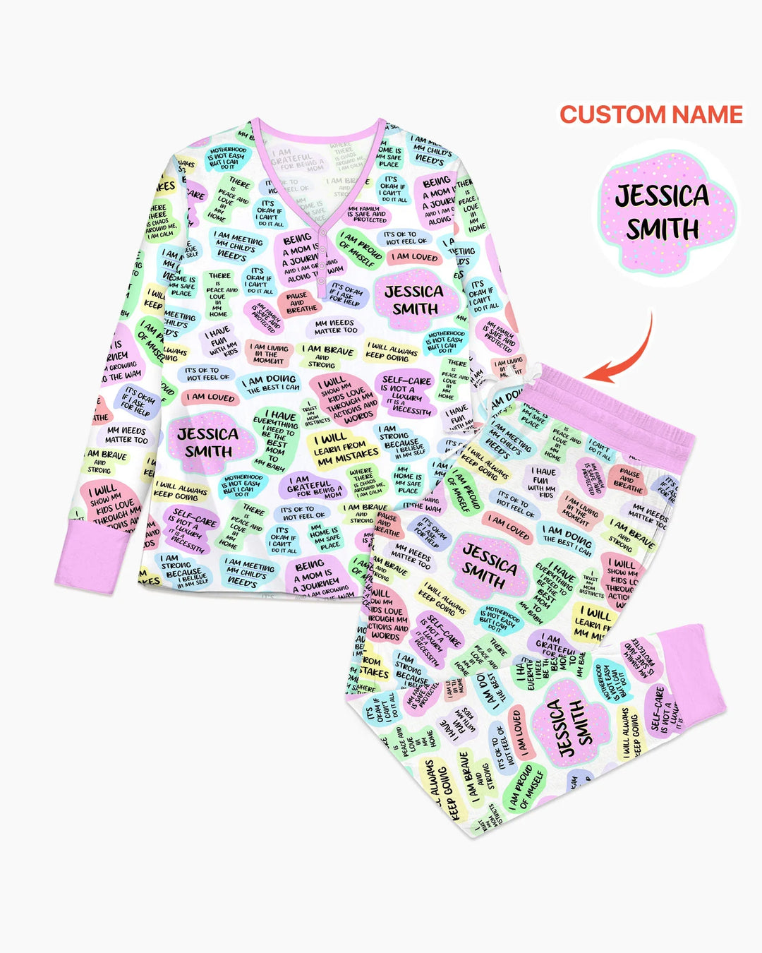 Mom & Baby Daily Affirmation Bamboo Women Pajama Set