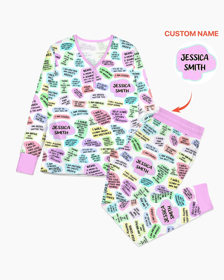 Mom & Baby Daily Affirmation Bamboo Women Pajama Set