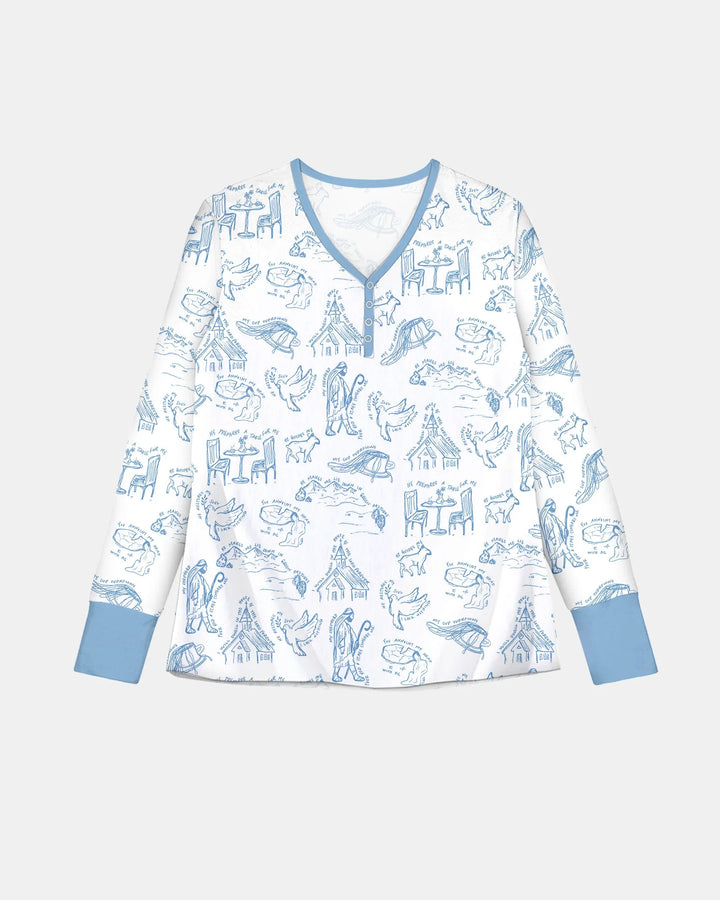 Psalm 23 Sketch Bamboo Women Pajama Set