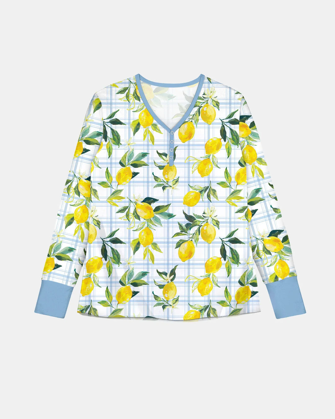 Mediterranean Lemons Family Matching Bamboo Women Pajama Set