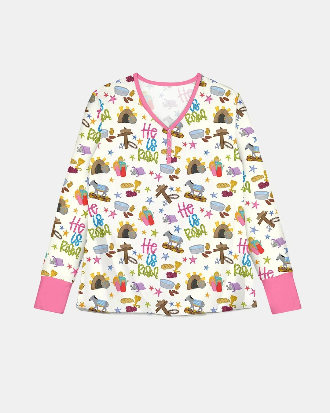 Bible Story Easter Family Matching Bamboo Women Pajama Set