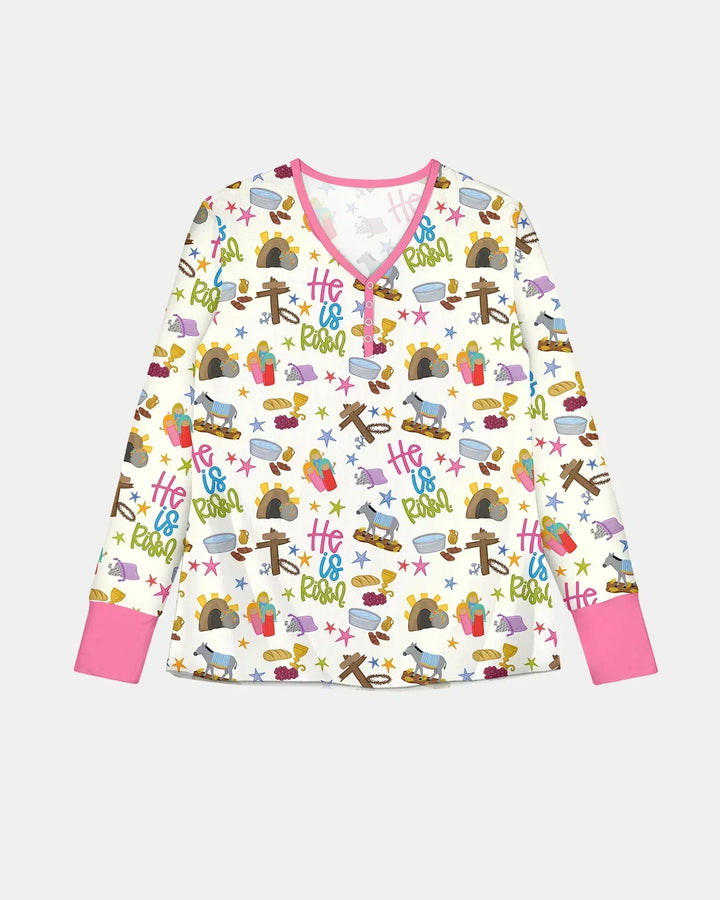 Bible Story Easter Family Matching Bamboo Women Pajama Set