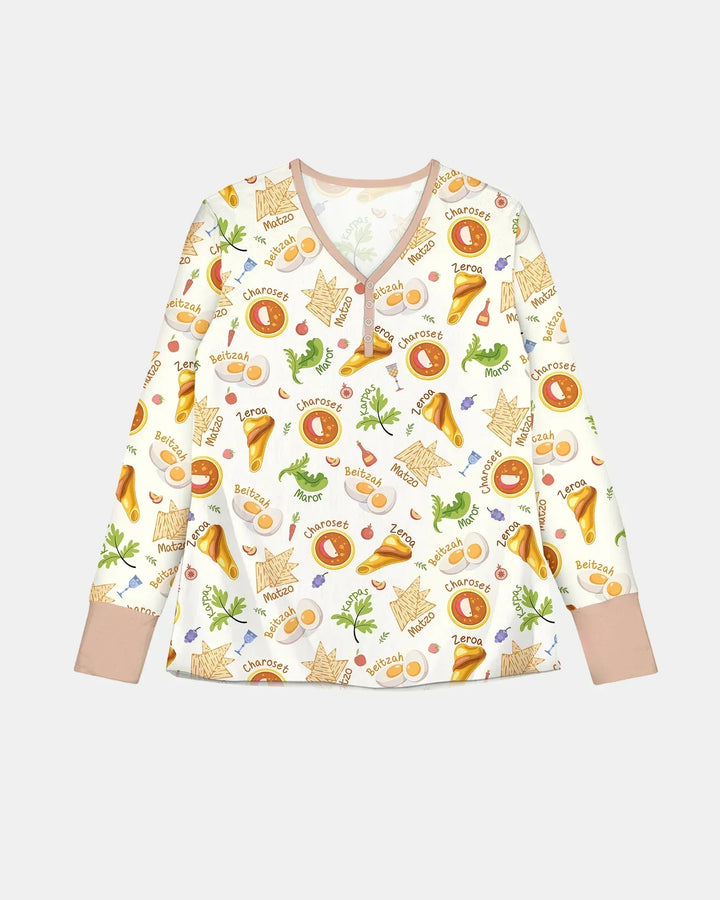Happy Passover Family Matching Bamboo Women Pajama Set