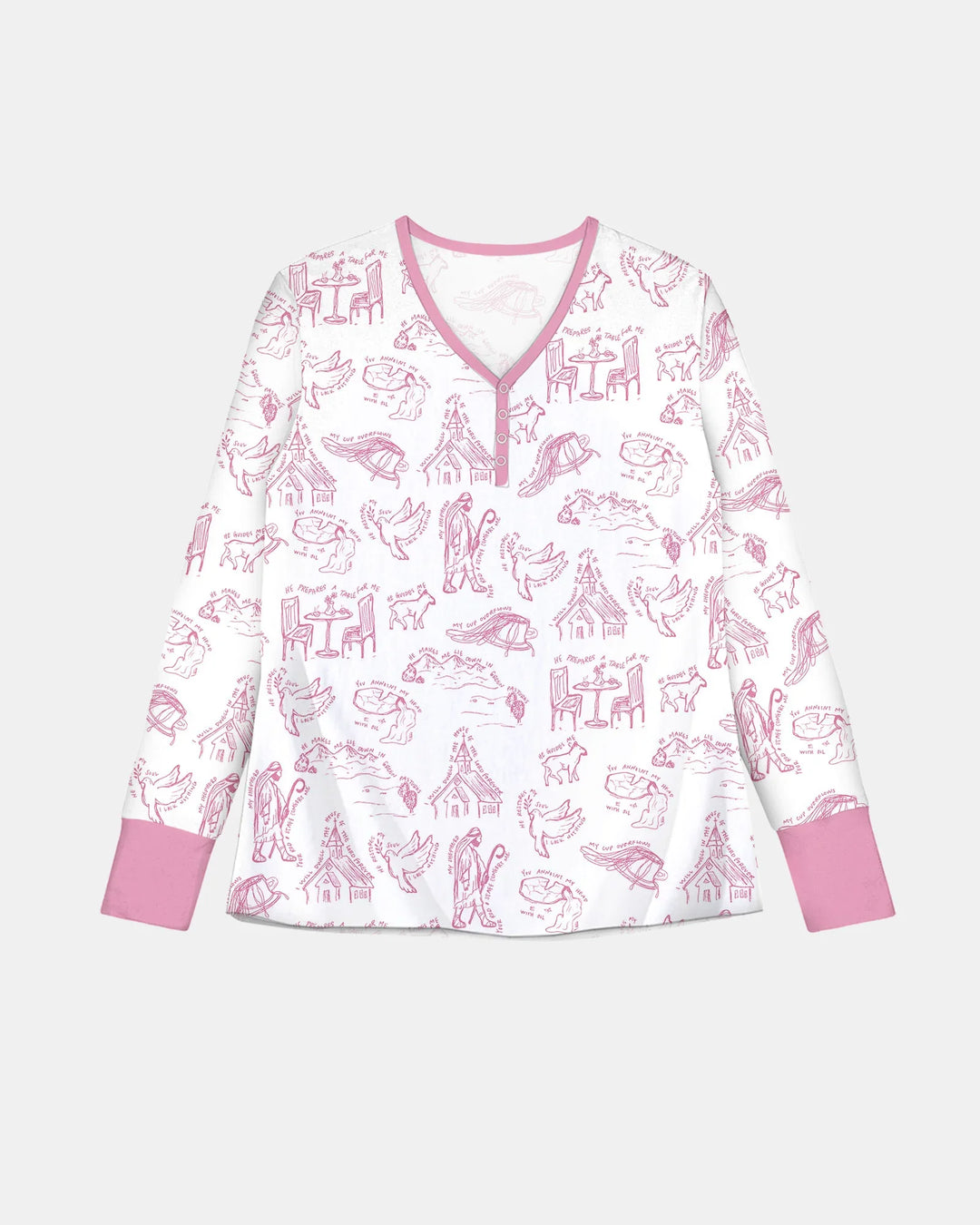 Psalm 23 Sketch Bamboo Women Pajama Set