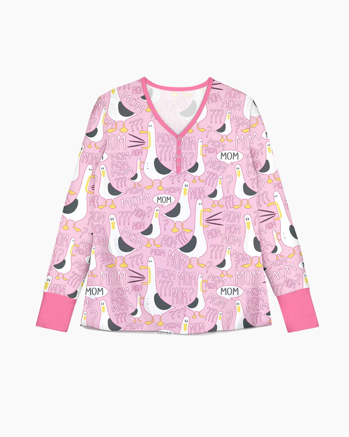 Funny Seagull MOM Bamboo Women Pajama Set