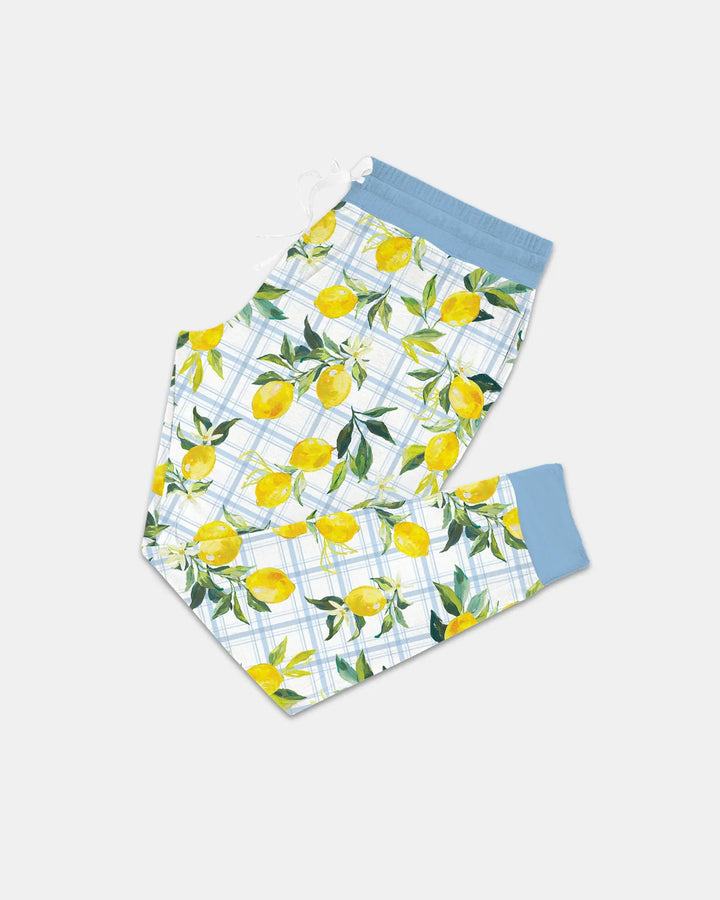 Mediterranean Lemons Family Matching Bamboo Women Pajama Set