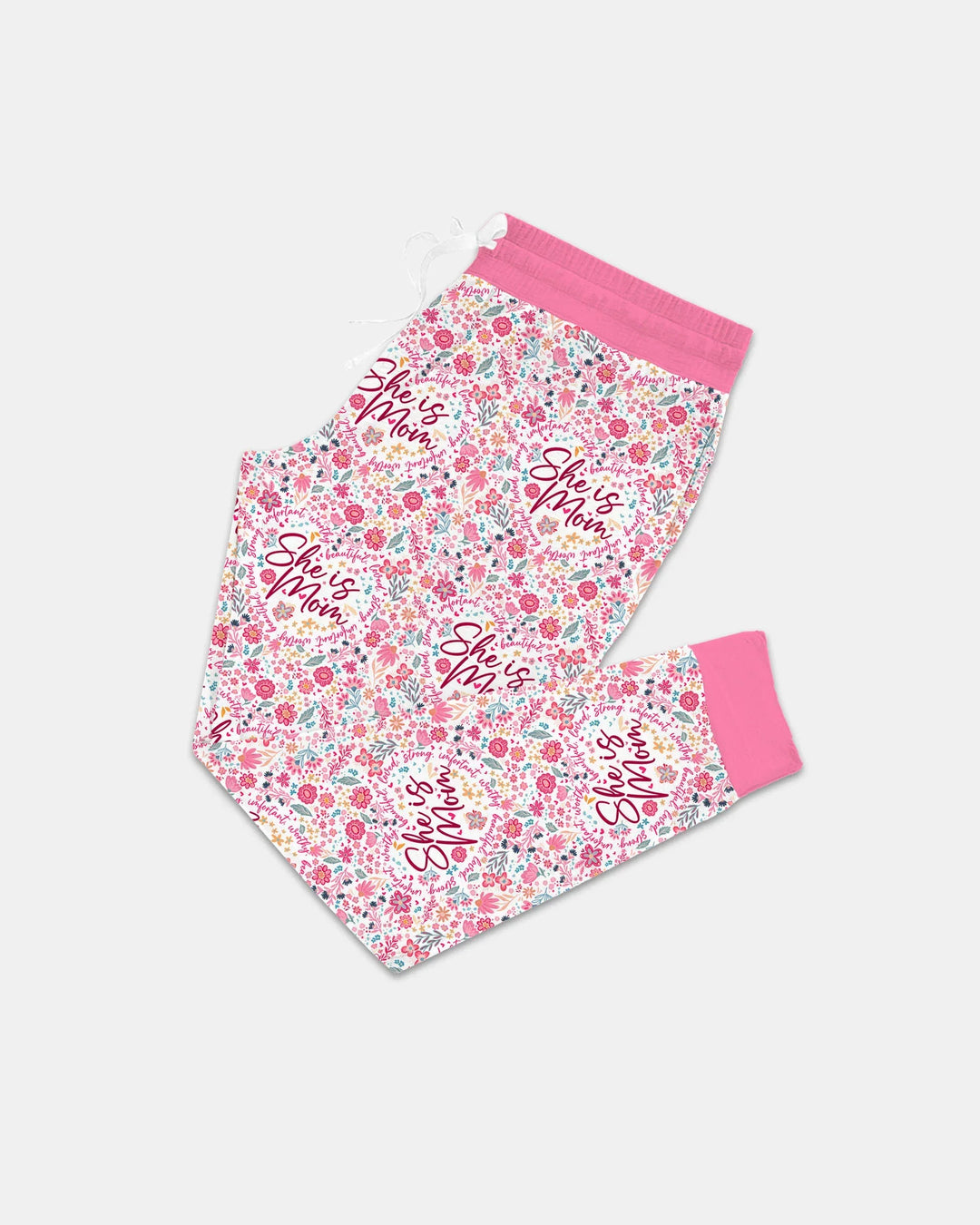 She Is Mom Floral Bamboo Women Pajama Set